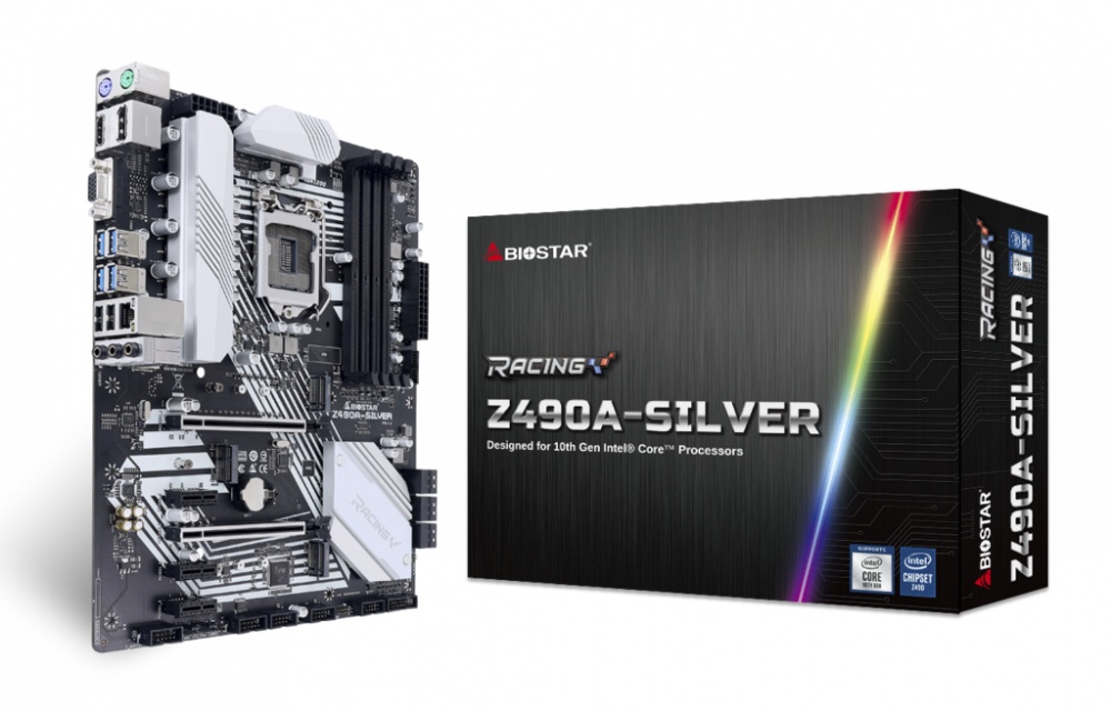 Tarjeta Madre Biostar ATX Z490A-SILVER, S-1200, Intel Z490, HDMI, 64GB DDR4 para Intel ― No es Compatible con Procesadores Intel 11va. Generación