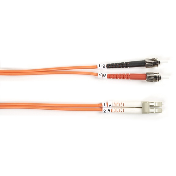 Black Box Cable Fibra Óptica OFC ST Macho - LC Macho, 2 Metros, Naranja