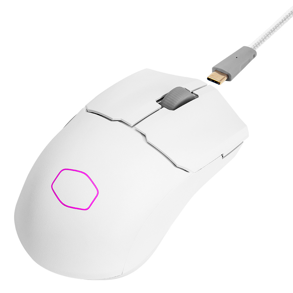 Mouse Gamer Cooler Master Óptico MM712, Alámbrico/Inalámbrico, USB, 19.000DPI, Blanco