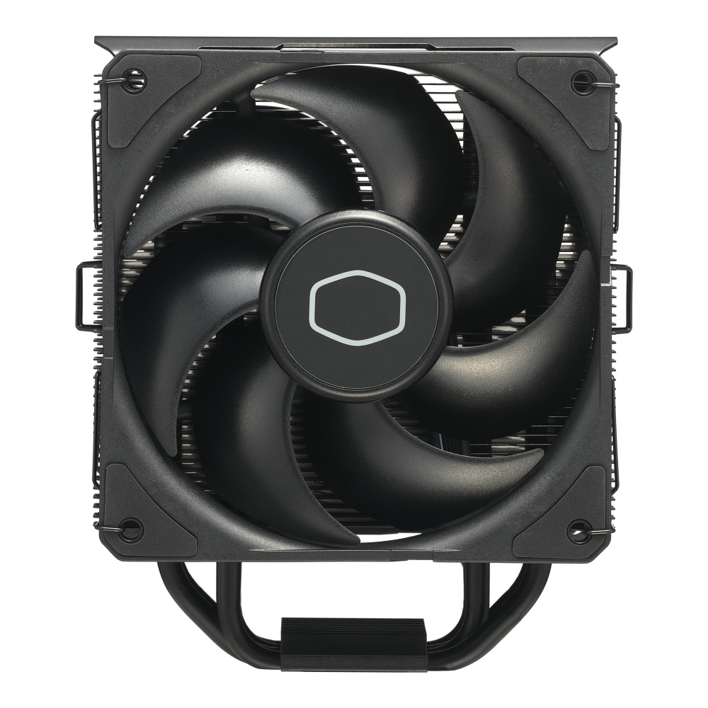 Disipador CPU Cooler Master Hyper 212 Black, 120mm, 690 - 2500RPM, Negro ― Base de contacto ligeramente sumida.