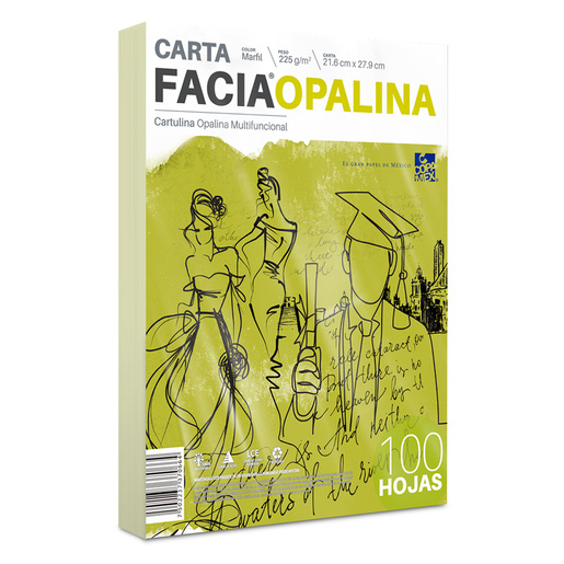 Copamex Papel Facia Opalina Cartulina 225gm², A6007225011A0FC |  