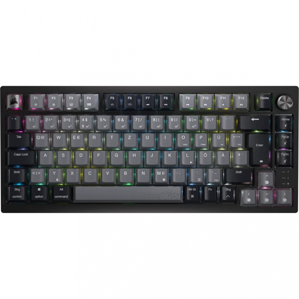 Teclado Gamer Corsair K65Plus Wireless RGB 75%, Inalámbrico,USB, Negro (Inglés)