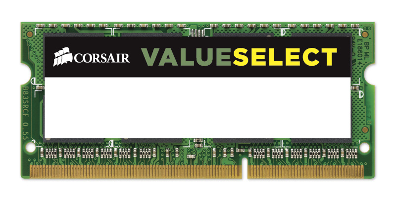 Memoria RAM Corsair Value Select DDR3L, 1600MHz, 8GB, SO-DIMM, 1.35v