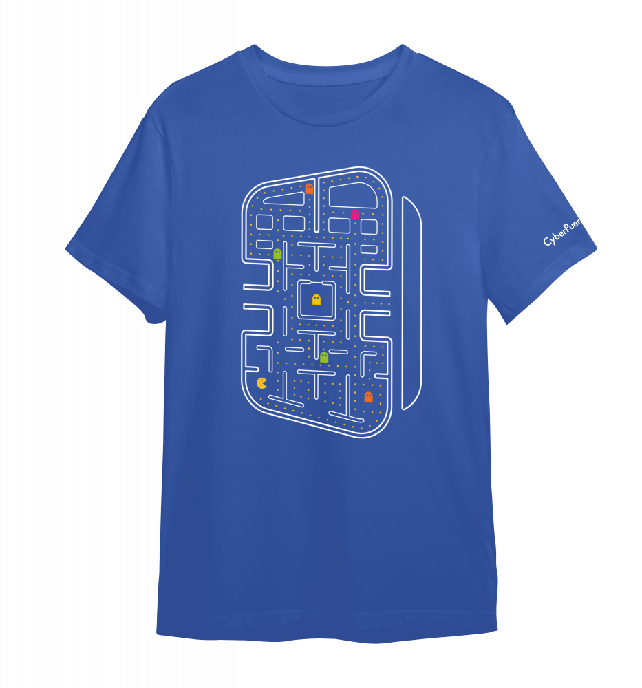 Playera Retro Gamer Azul, Algodón Peinado, Unisex, talla Extra Grande