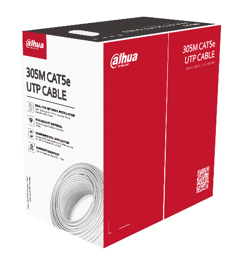 Dahua Bobina de Cable Cat5e UTP, 305 Metros, Blanco