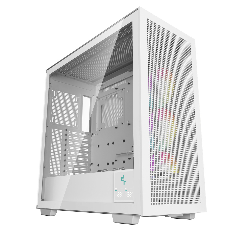 Gabinete DeepCool con Ventana Morpheus WH, Tower, Mini-ITX/Micro-ATX/ATX/EATX, USB 3.0, sin Fuente, 1 Ventilador Instalado, Blanco