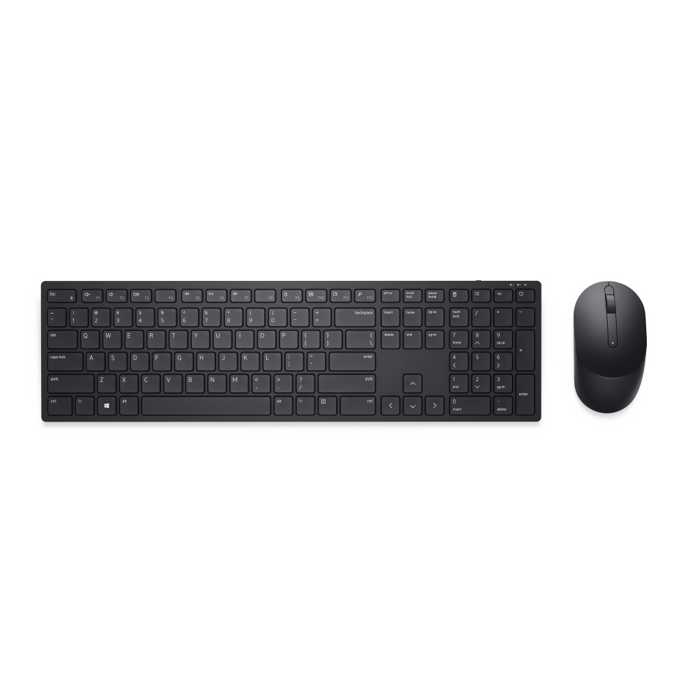 Kit de Teclado y Mouse Dell KM5221W, Inalámbrico, USB, Negro (Inglés)