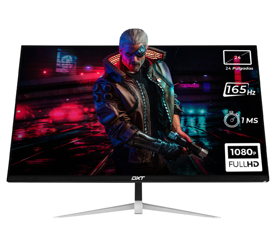 Monitor Gamer Dxt DXTFL24F LED 24", 1920x1080 Full HD, G-Sync/FreeSync, 165Hz, HDMI/DisplayPort, Negro/Gris 