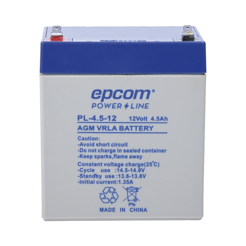 Epcom Batería Sellada PL-4.5-12, AGM/VRLA, 12V, 4500mAh