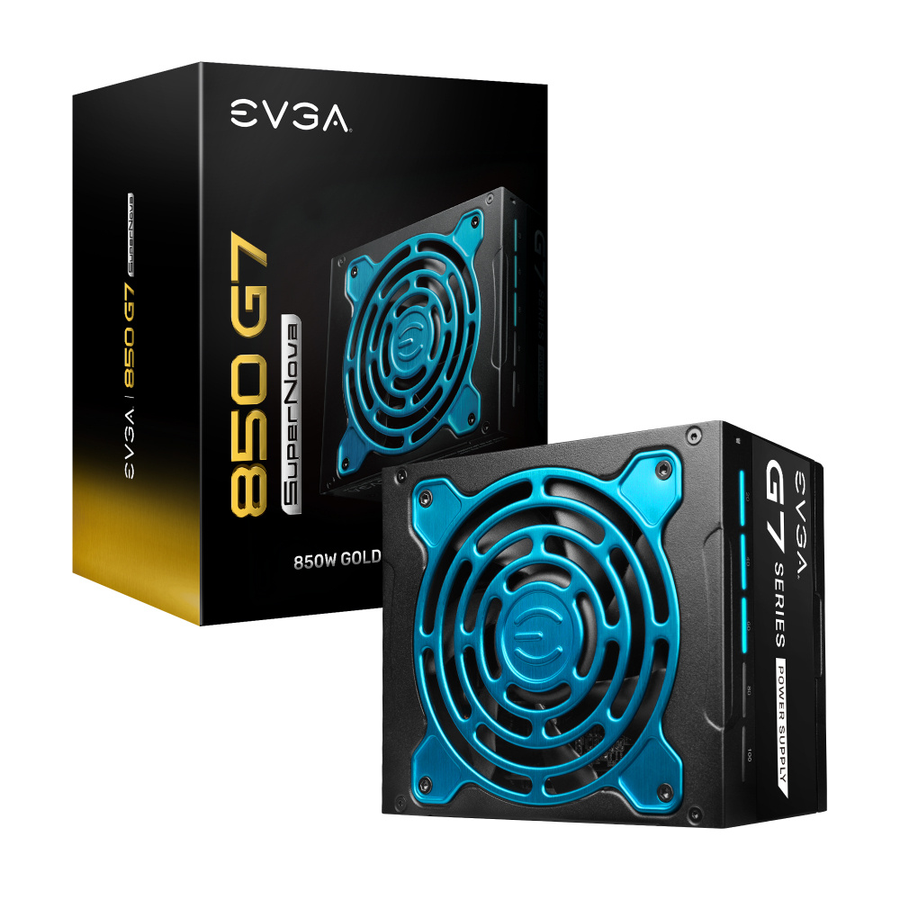 Fuente de Poder EVGA SuperNOVA 850 G7 80 PLUS Gold, Modular, 24-pin ATX, 120mm, 850W