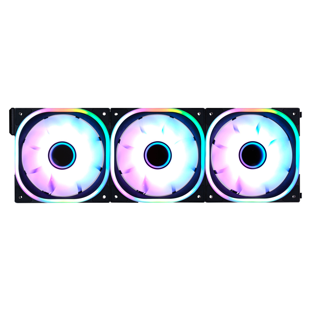 Ventilador Game Factor FKG500-BK RGB, 120mm, 1900RPM, Negro - 3 Piezas