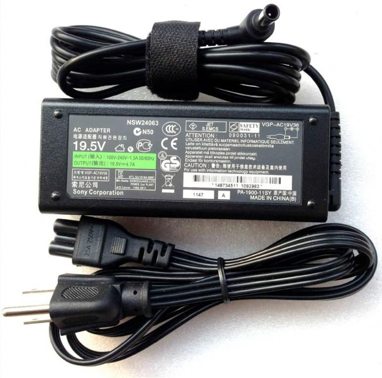 Generico Cargador para Laptop AC-SONY VAIO, 90W, para Sony VAIO