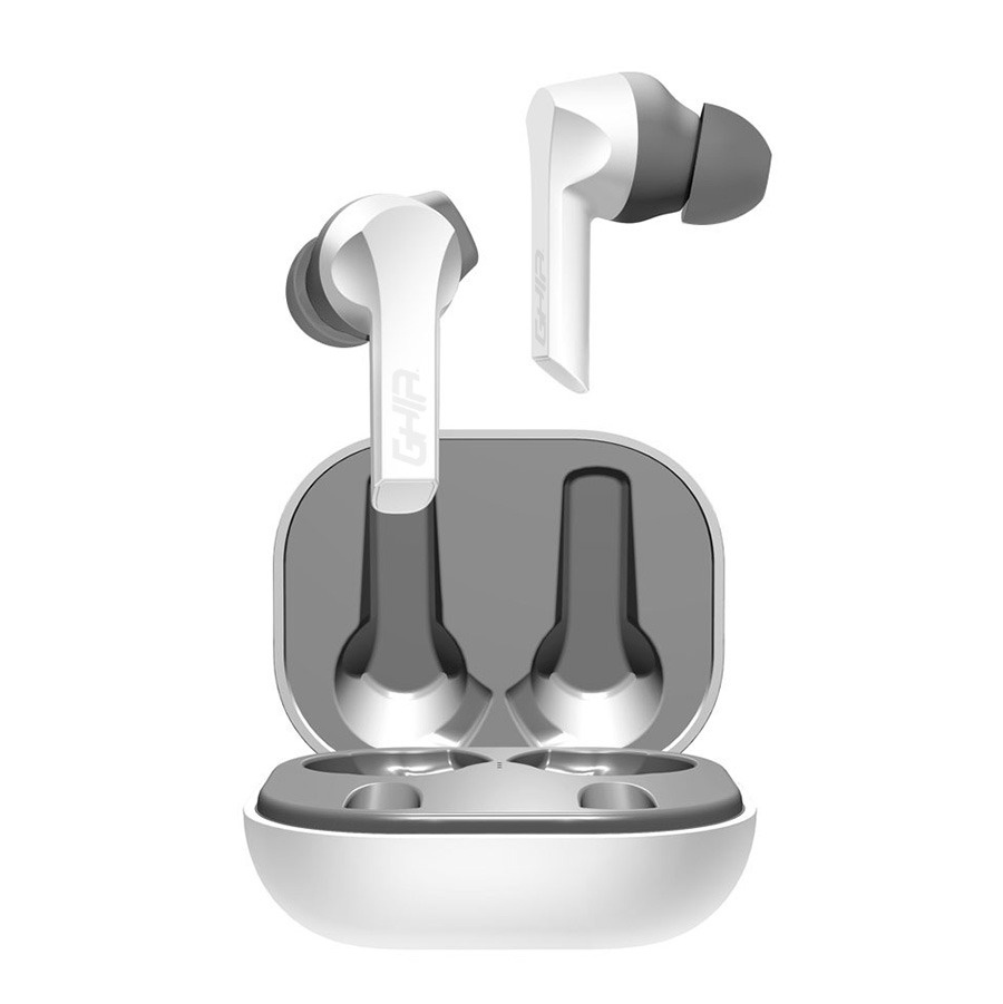 Ghia Audífonos Intrauriculares con Micrófono G.Pods, Inalámbrico, Bluetooth, Blanco