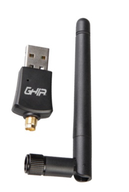 Ghia Adaptador de Red USB GNW-U4, Inalámbrico, 2.4GHz, 300Mbps