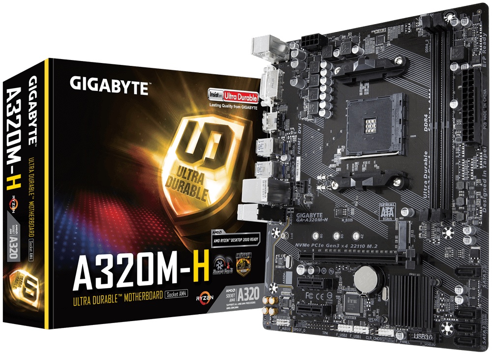 Tarjeta Madre Gigabyte Micro ATX GA-A320M-H, S-AM4, AMD A320, HDMI, 32GB DDR4 para AMD ― Requiere Actualización de BIOS para la Serie Ryzen 3000