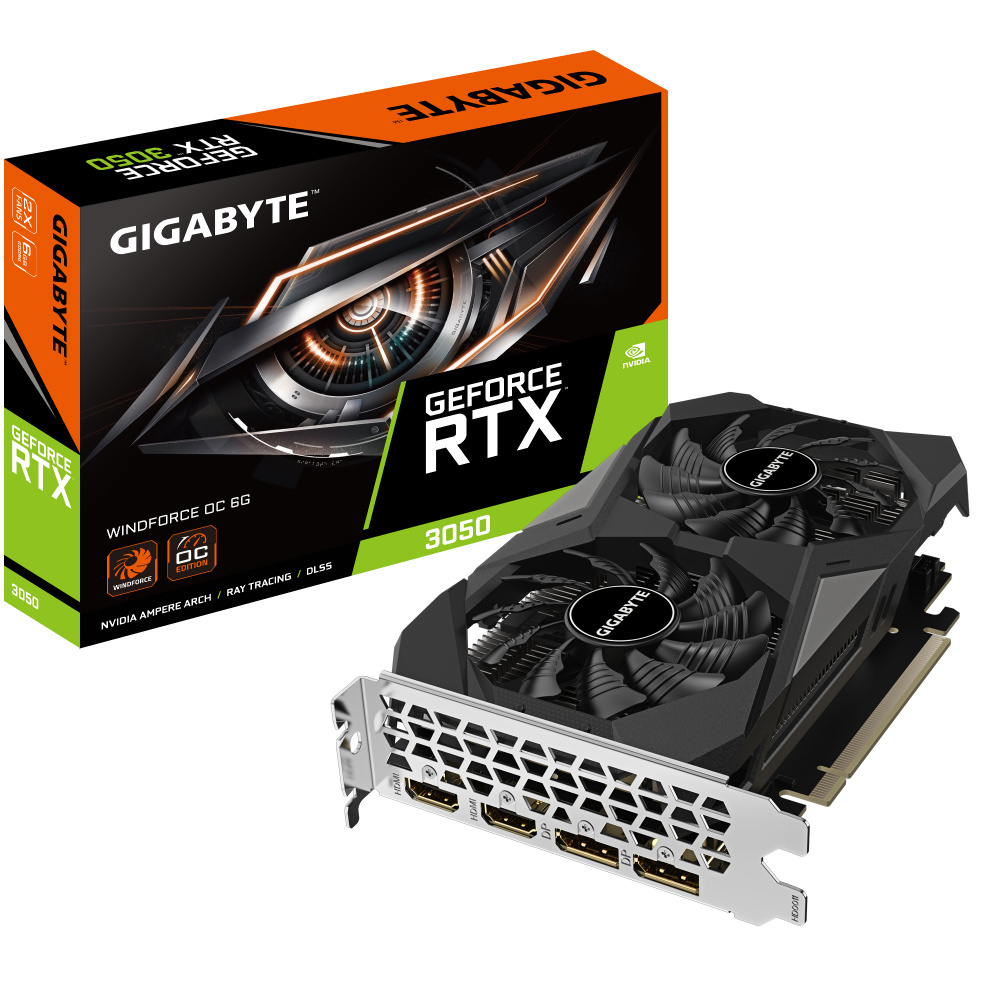 Tarjeta de Video Gigabyte NVIDIA GeForce RTX 3050 WINDFORCE OC 6G, 6GB 96-bit GDDR6, PCI Express 4.0