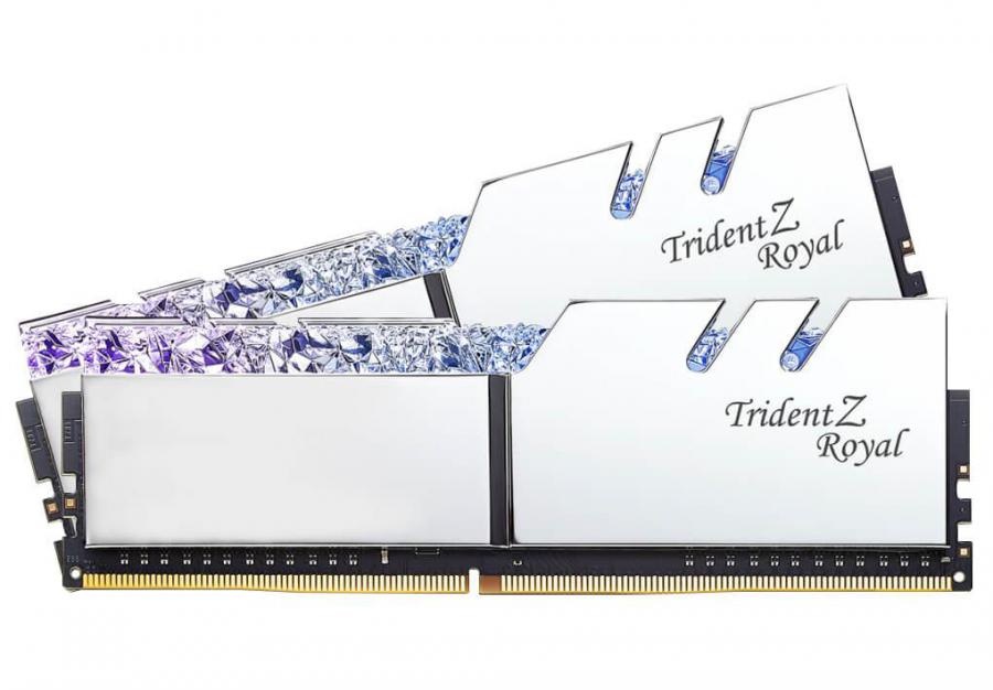 Kit Memoria RAM G.Skill Trident Z Royal DDR4, 3000MHz, 16GB (2 x 8GB), Non-ECC, CL16, XMP, Plata