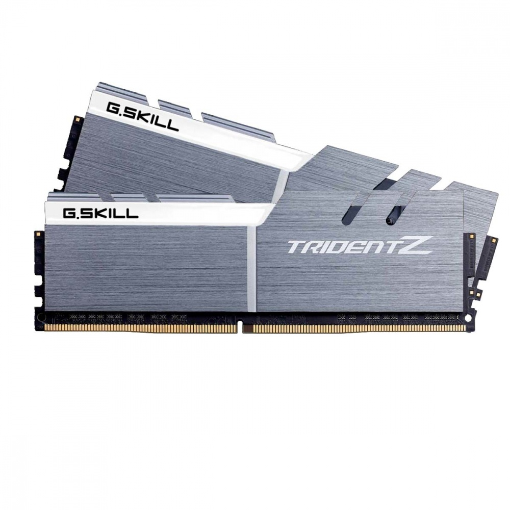 Kit Memoria RAM G.Skill DDR4 TridentZ, 3200MHz, 16GB (2 x 8GB), Non-ECC, CL16, Plata/Blanco