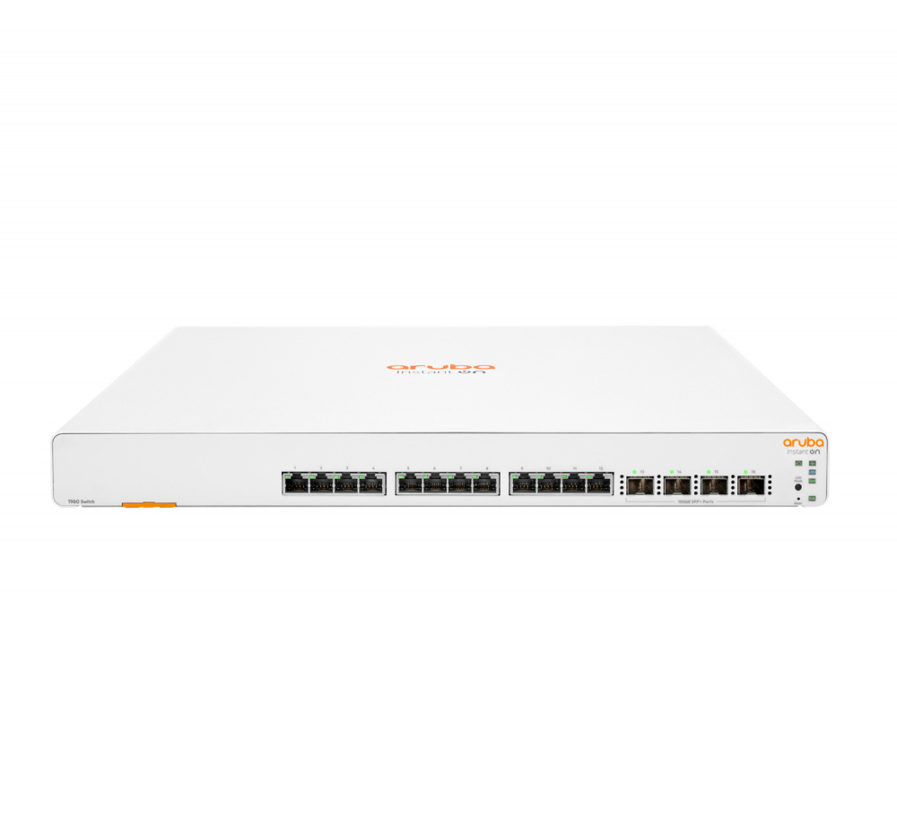 Switch HPE Networking Instant On Gigabit Ethernet 1960, 12 Puertos 10/100/1000Mbps + 4 Puertos SFP+, 320 Gbit/s, 16000 Entradas - Administrable