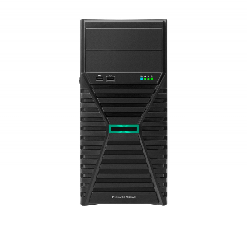 Servidor HPE ProLiant ML30 Gen11, Intel Xeon E-2414, 16GB DDR5, 1TB, máx. 16TB, 3.5", SATA, Torre (4U) - no Sistema Operativo Instalado 