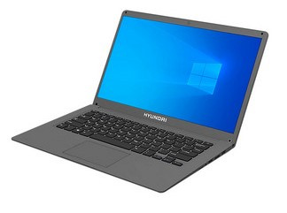 Laptop Hyundai Hybook 14.1" HD, Intel Celeron N3350 1.10GHz, 4GB, 64GB, Windows 10 Home 64-bit, Inglés, Gris