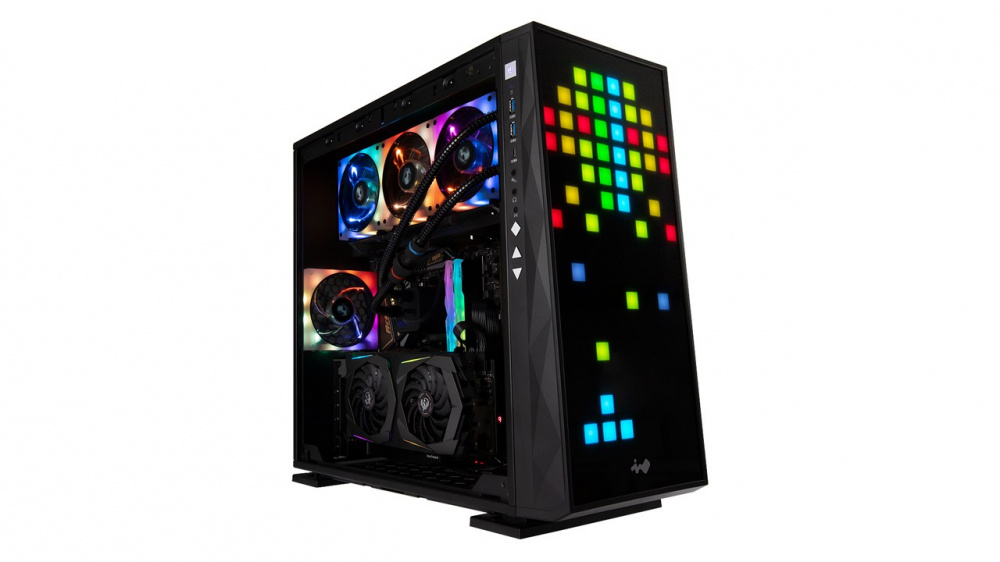 Gabinete In Win 309 Gaming Edition con Ventana, Midi-Tower, E-ATX/ATX/Micro-ATX/Mini-ITX, USB 3.2, sin Fuente, 4 Ventiladores Saturn ASN120 Instalados, Negro