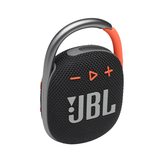 JBL Bocina Portátil Clip 4, Bluetooth, Inalámbrico, 5W RMS, USB, Negro/Naranja - Resistente al Agua