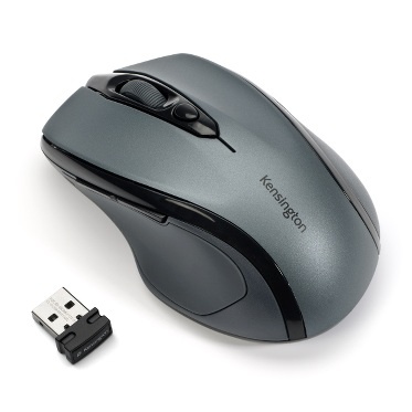 Mouse Kensington Óptico Pro Fit, Inalámbrico, USB, 1750DPI, Gris