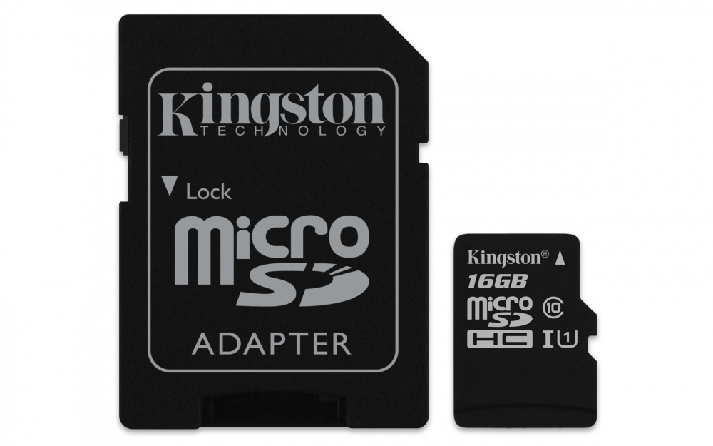 Memoria Flash Kingston Canvas Select, 16GB MicroSD UHS-I Clase 10, con Adaptador