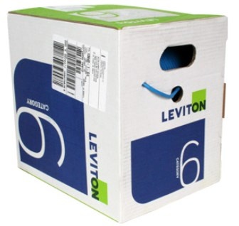 Leviton Bobina de Cable Cat6 UTP, 305 Metros, Azul