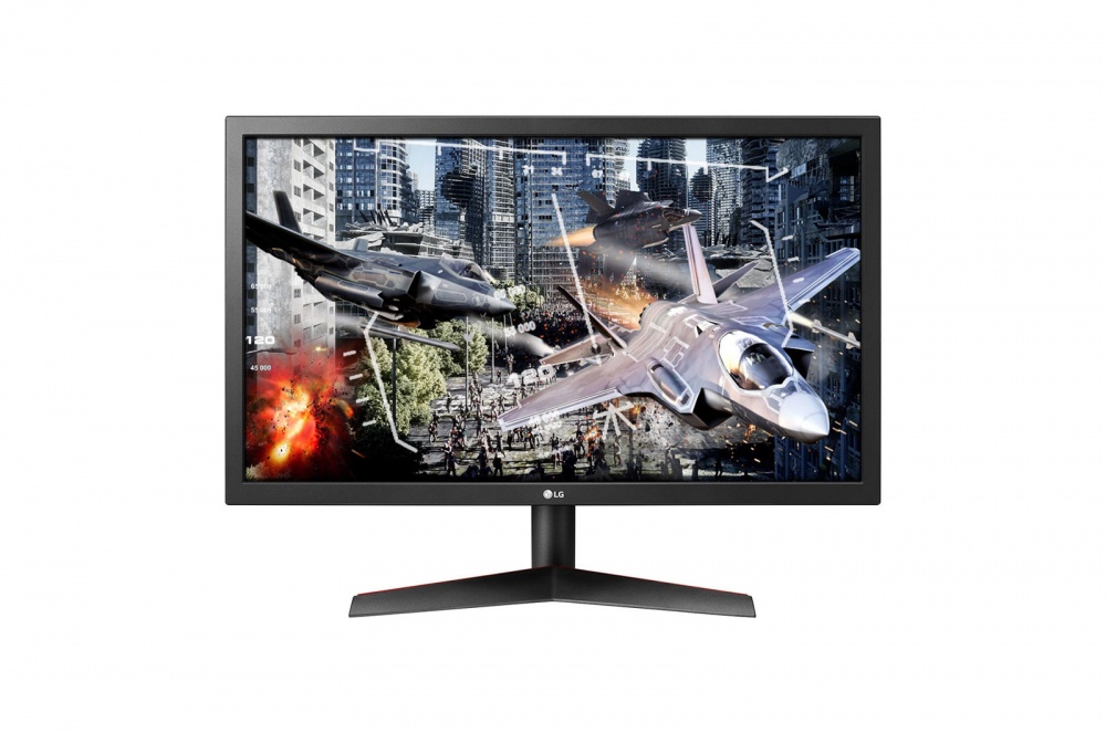 Monitor Gamer LG UltraGear LED 23.6", Full HD, FreeSync, 144Hz, HDMI, Negro/Rojo
