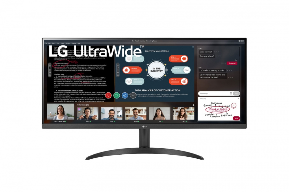 Monitor LG LED 34" UltraWide Full HD 75Hz 34WP500-B | Cyberpuerta.mx