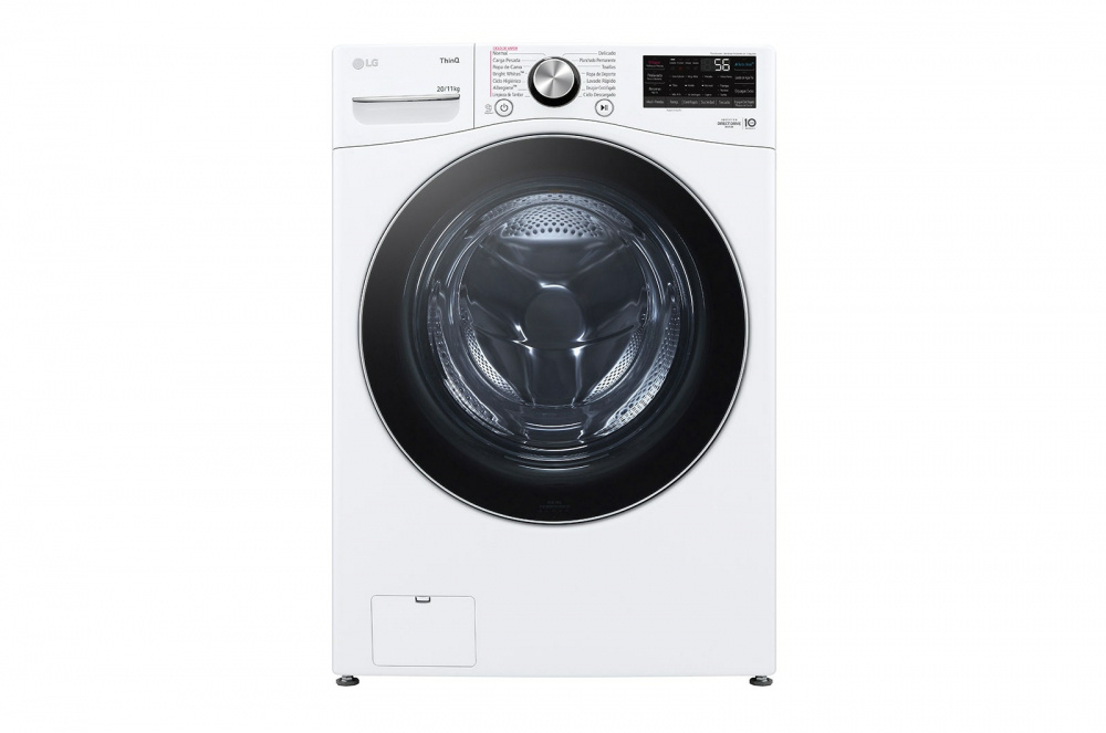 LG Lavasecadora de Carga Frontal WD20WV26R, 20kg Lavado/11kg Secado, Blanco