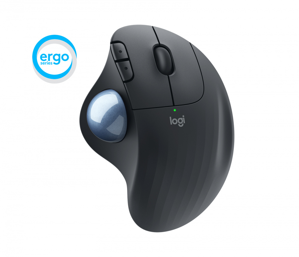 Mouse Ergonómico Logitech Óptico Ergo M575 para Empresas, RF Inalámbrico, Bluetooth/USB, 4000DPI, Negro