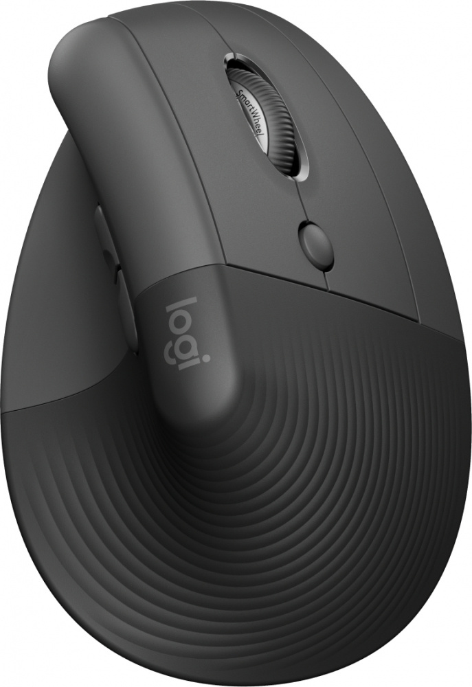 Mouse Vertical Ergonómico Logitech Óptico Lift, Inalámbrico, USB-A, 1000DPI, Grafito