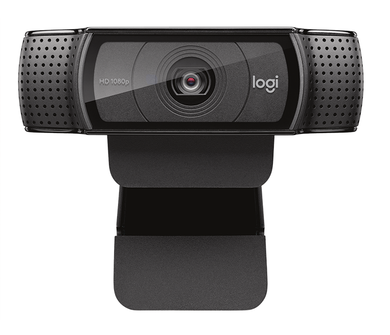 Logitech Webcam HD Pro C920 con Micrófono, Full HD, 1920 x 1080 Pixeles, USB 2.0, Negro ― Equipo de trabajo recuperado.