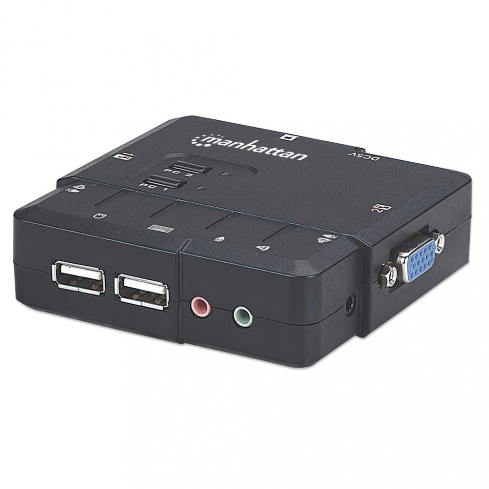 Manhattan Switch KVM 151252, 2x USB, 2x VGA