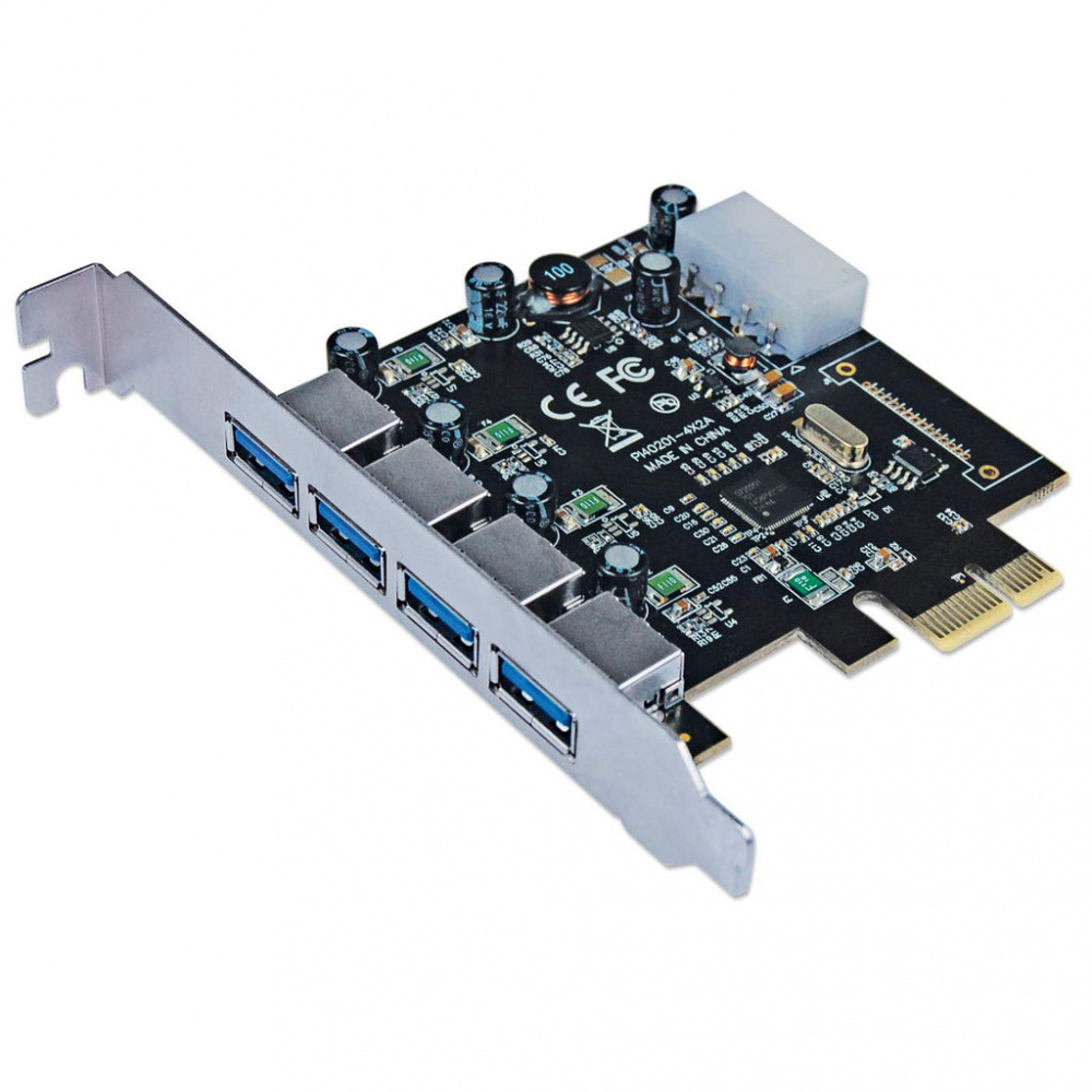 Manhattan Tarjeta PCI Express 152891, 4x USB 3.0, 5 Gbit/s