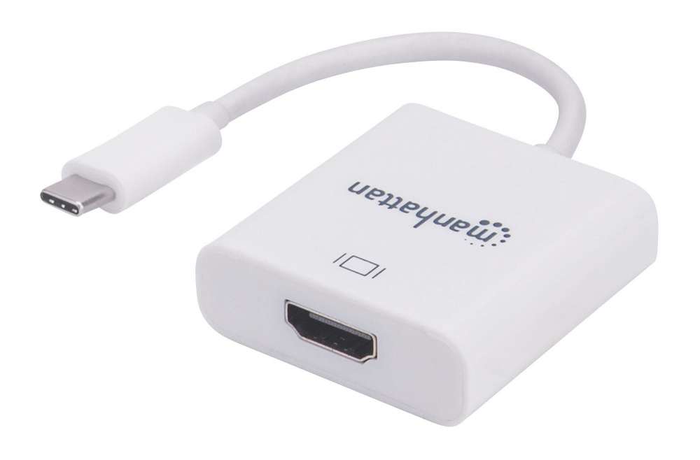 Compra Manhattan Adaptador Usb C Macho Hdmi Hembra Blanco