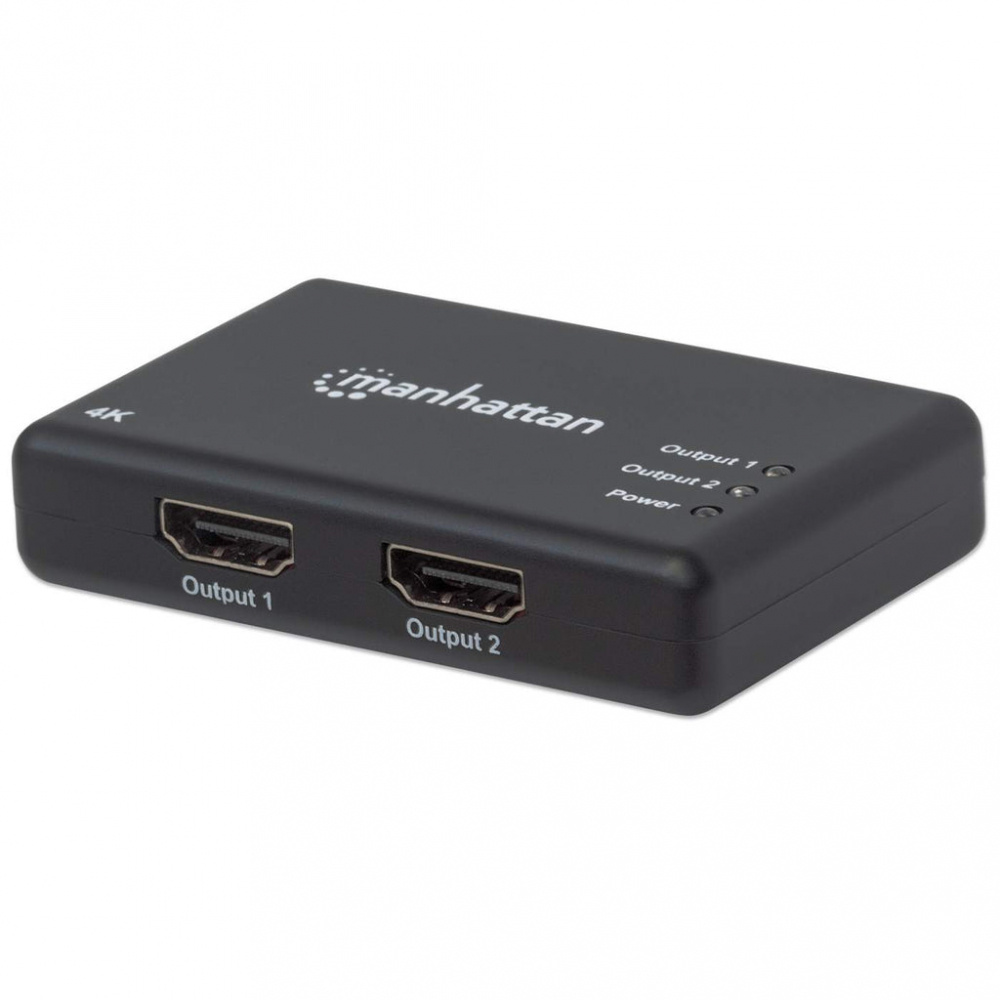 Manhattan Divisor de Video HDMI, 2x HDMI, Negro