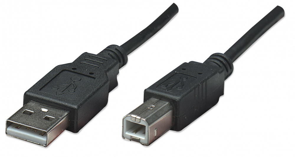 Manhattan Cable USB A - USB B, 50cm, Negro