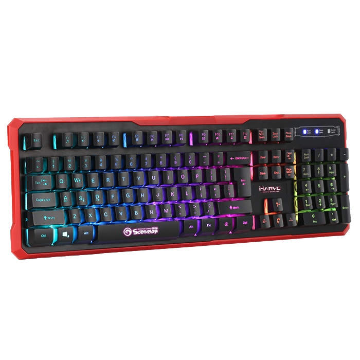 Compra Teclado Gamer Marvo Scorpion Rgb Al Mbrico Usb Negro Ingl S