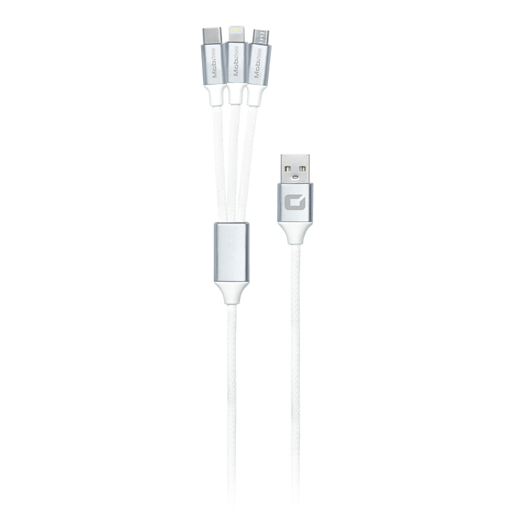 Compra Mobifree Cable Usb A Macho Usb C Micro Usb Lightning Mb Cyberpuerta Mx