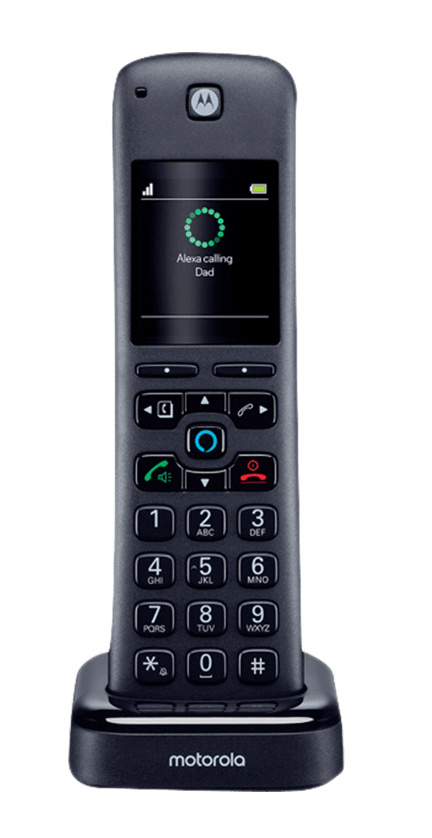 Motorola Teléfono Inalámbrico AXH01, Altavoz, Negro