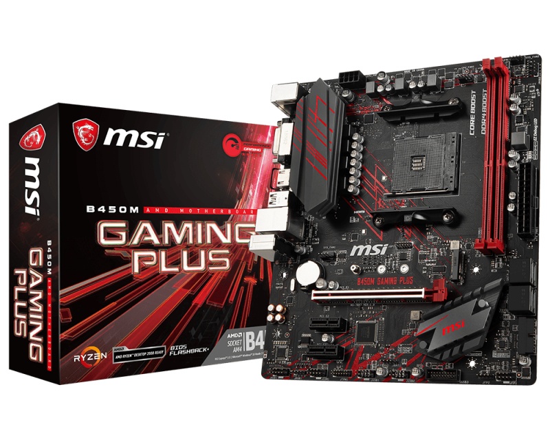 Tarjeta MSI Madre Micro ATX B450M GAMING PLUS S-AM4 AMD B450 7B87-001R ...