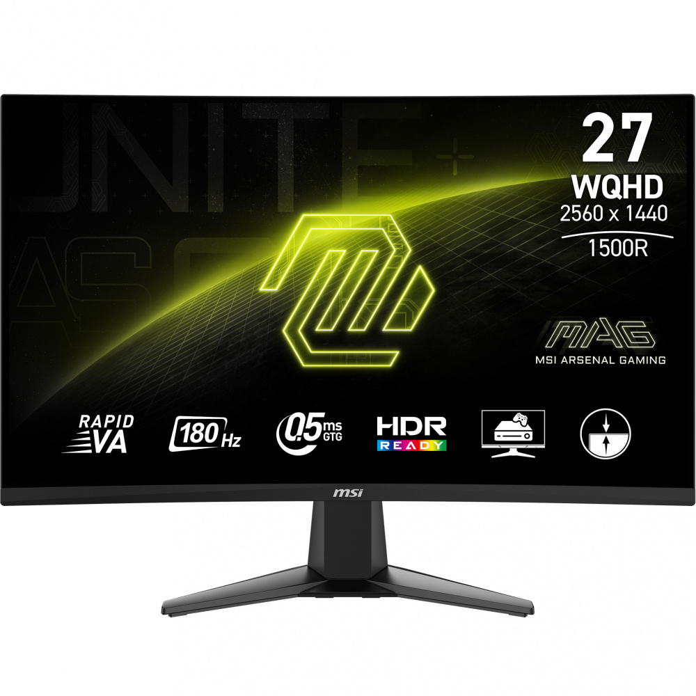 Monitor Gamer Curvo MSI MAG 27CQ6F LCD 27", Quad HD, 180Hz, HDMI/DisplayPort, Negro 