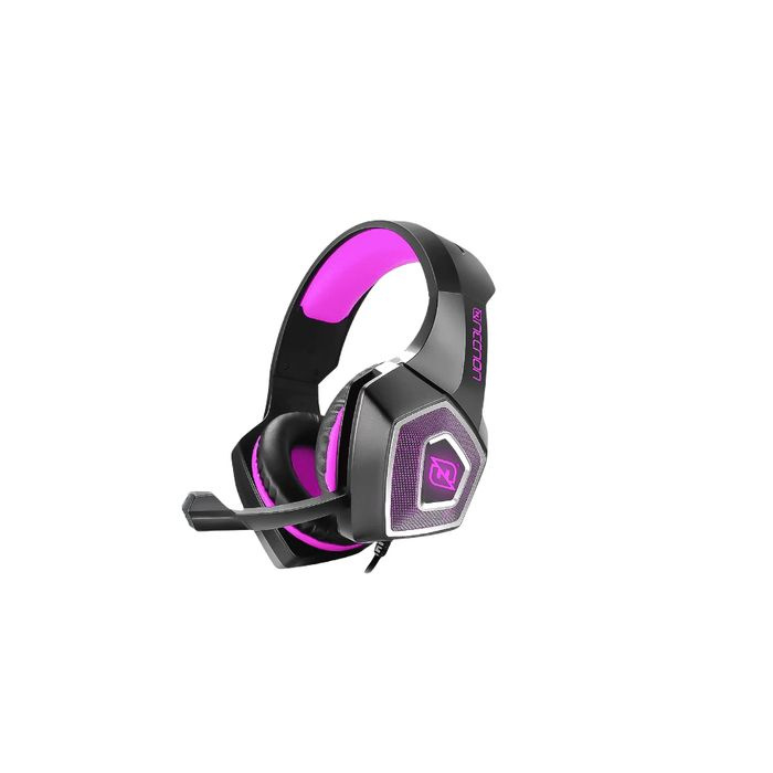 Necnon Audífonos Gamer NBHG-VIPER, Alámbrico, 2.1 Metros, 3.5mm, Negro/Morado