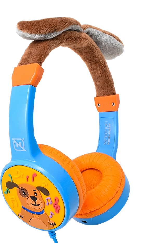 Necnon Audifonos para Niños NBHK-PUPPY, Alámbrico, 3.5mm, Multicolor