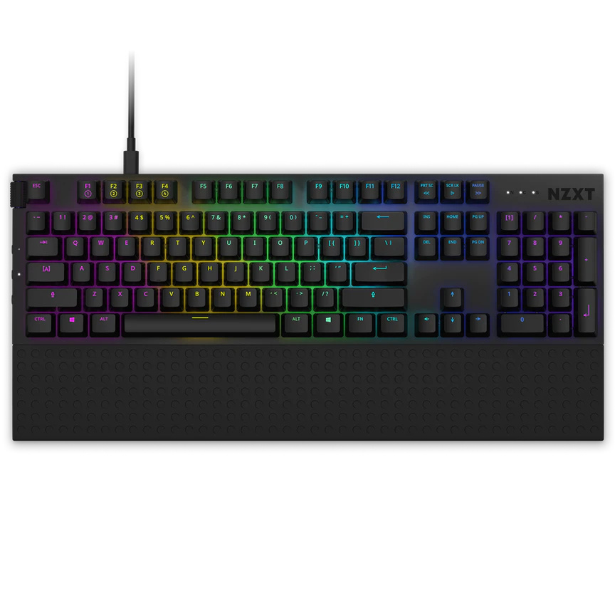 Teclado NZXT Full, Alámbrico, USB, Negro (Inglés)