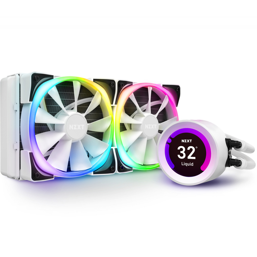 NZXT Kraken Z53 RGB Enfriamiento Líquido para CPU, 2x 120mm, 500 - 1500RPM, Blanco